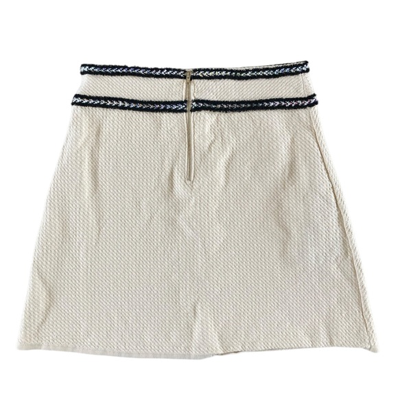 PINKO Bouclé Textured Mini Skirt NWT Ivory Cream Made in Italy French Girl Chic - Picture 5 of 12